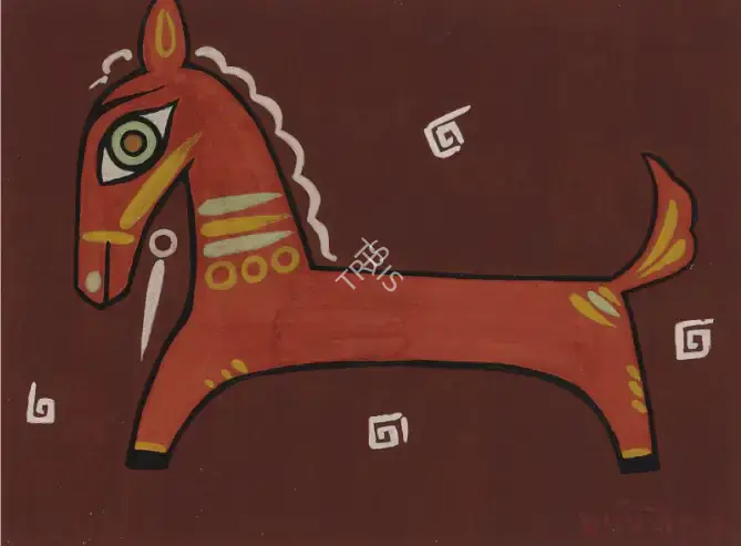 Roy, Jamini (Artist). Untitled (Horse), n.d. | Painting