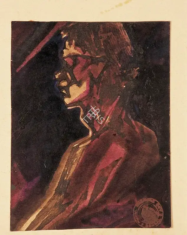 Tagore, Rabindranath (Artist). Manush. Coloured ink on paper, c.1926 | Painting  | 00877460