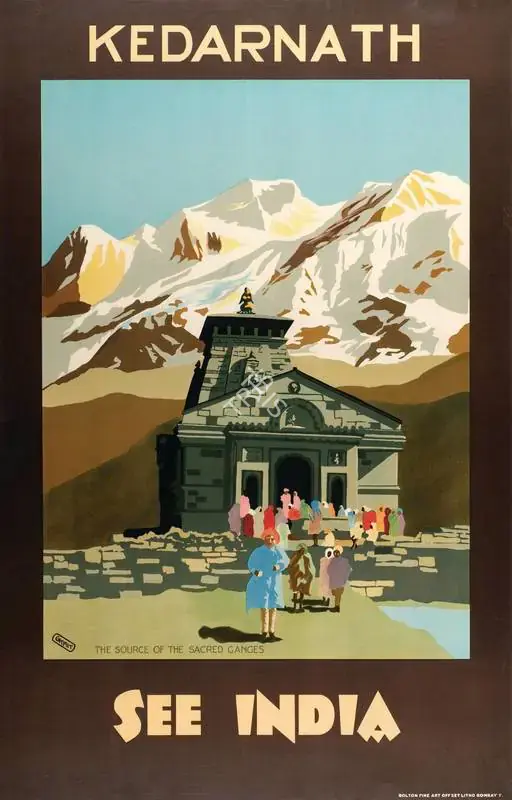 Gtait, After (Artist). See India - Kedarnath. Lithographic print on paper | Travel Publicity Related Art & Poster | PopCulture | 00092920