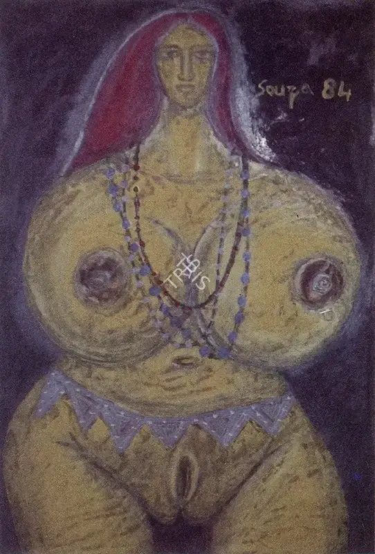 Souza, F.N. (Artist). Prakriti Yoni. Oil on Board, 1984 | Marg, September 1985 | Painting | FineArts | 00675050