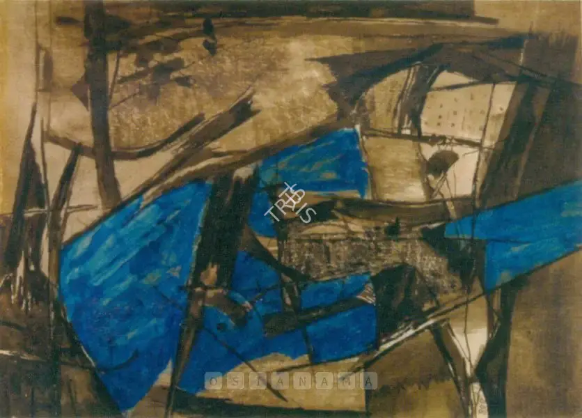 Ramkumar (Artist). Untitled. Mixed Media on paper, 1956 | Painting | FineArts | 00600597