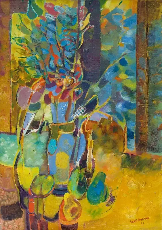 Burman, Sakti (Artist). Untitled. Acrylic on canvas, 1963 | Painting | FineArts | 00642136