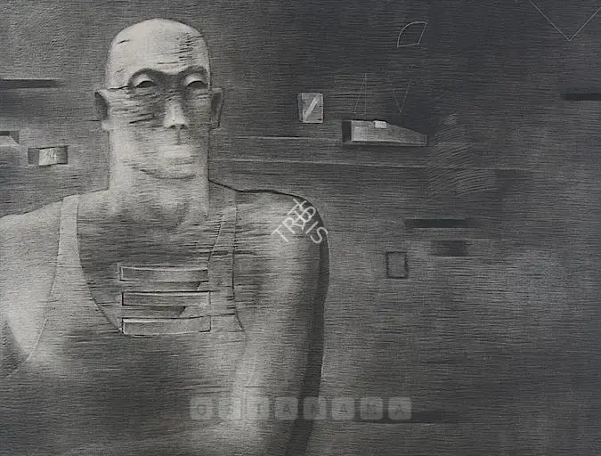 Broota, Rameshwar (Artist). Man. Oil on canvas, 1991 | Painting | FineArts | 00576007