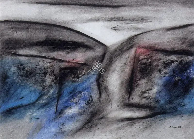 Shreshtha, Laxman (Artist). Untitled. Watercolour, bodycolour and pastel on paper, 1989 | Painting | FineArts | 00374635