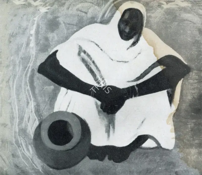 Sanyal, B.C. (Artist). The Empty Pot. Oil, n.d. | Marg, September 1954 | Painting | FineArts | 00674646