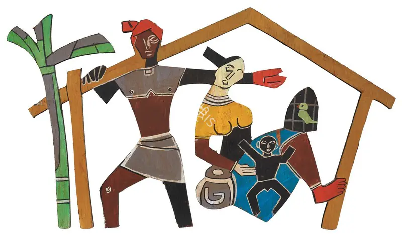 Husain, M.F. (Artist). Untitled (Kisan), n.d. | Painting