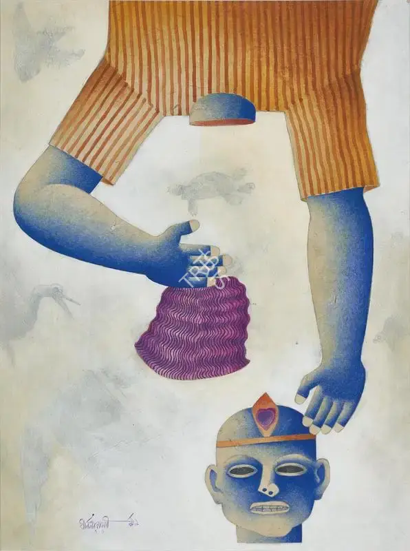 Dasgupta, Dharmanarayan (Artist). Untitled. Mixed media on paper, 1992 | Painting | FineArts | 00547170
