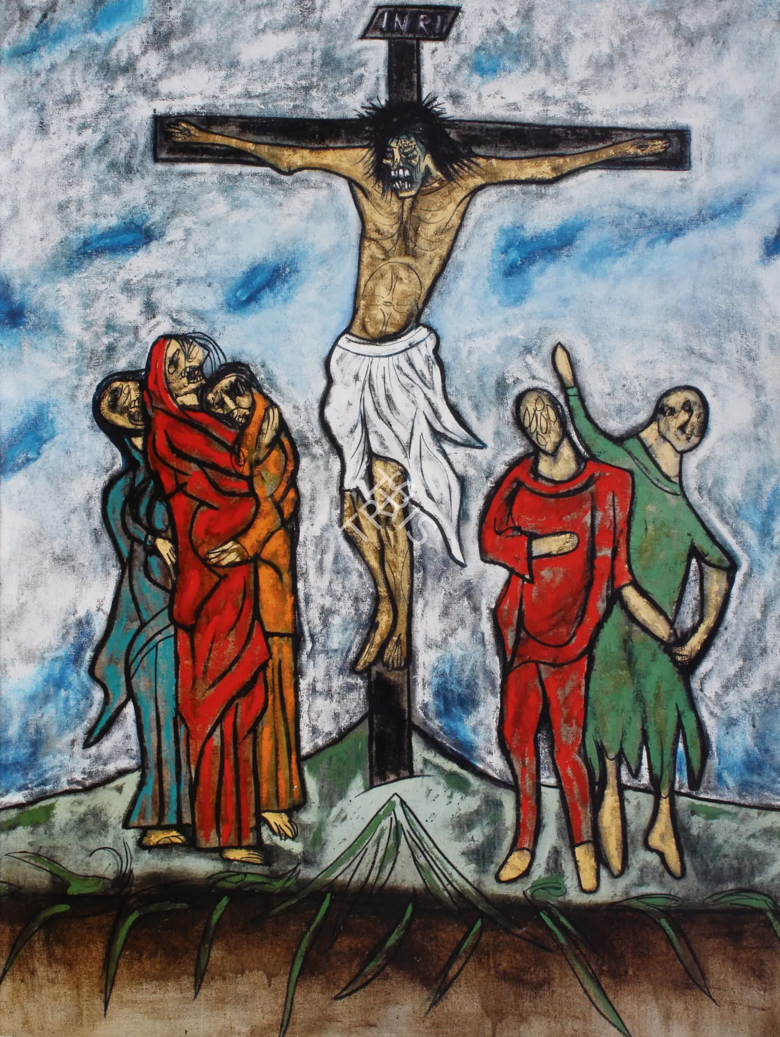 Souza, F.N. (Artist). Last Howl From The Cross. Oil on canvas, 1963 | Painting  | 00880374