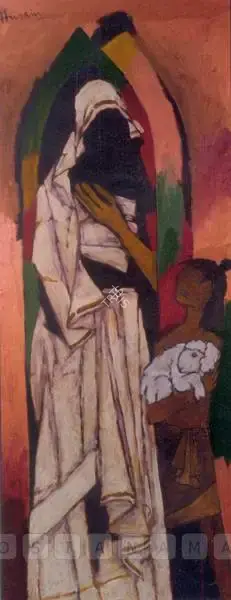 Husain, M.F. (Artist). Mother Teresa, n.d. | Painting