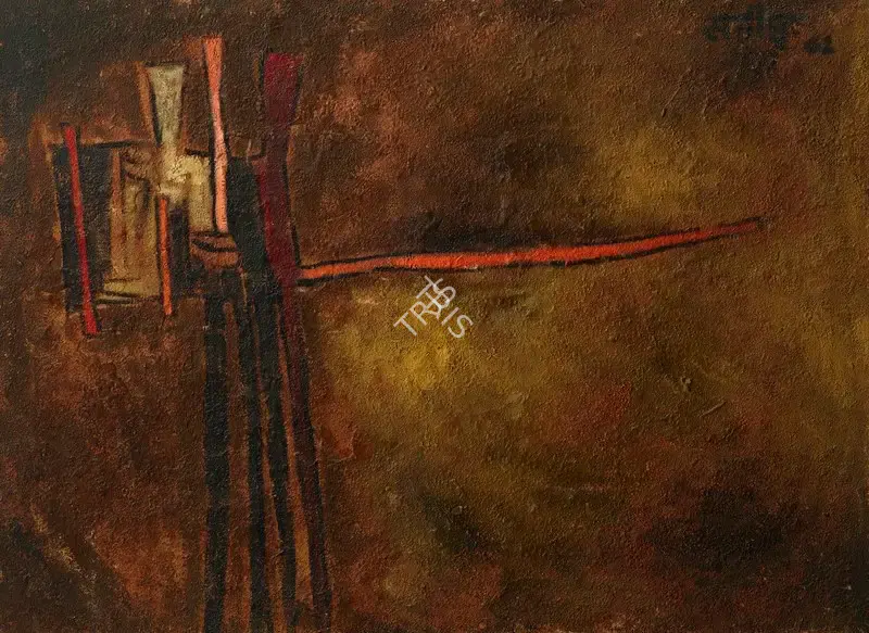 Gujral, Satish (Artist). Crucifixion. Mixed media on canvas, 1962 | Painting | FineArts | 00355398