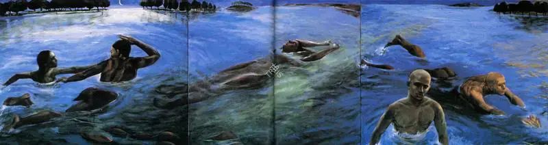 Sud, Anupam (Artist). Midstream. 1993 | Art Heritage 15, 1995-1996 | Painting | FineArts | 00530356