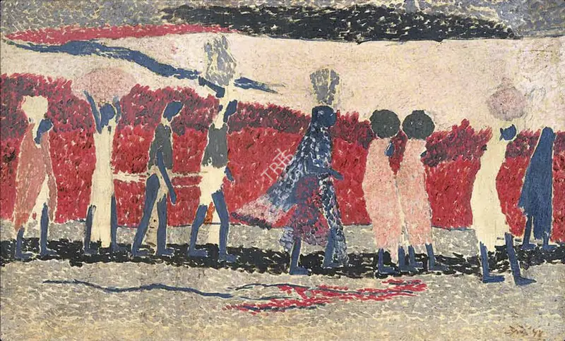 Bendre, N.S. (Artist). Homeward Bound. Oil on canvas, 1954 | Painting | EconomicsArt | 00872220