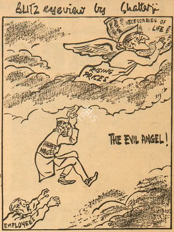 Chatterjee, Basu (Cartoonist). The Evil Angel !, 1960 | Cartoons