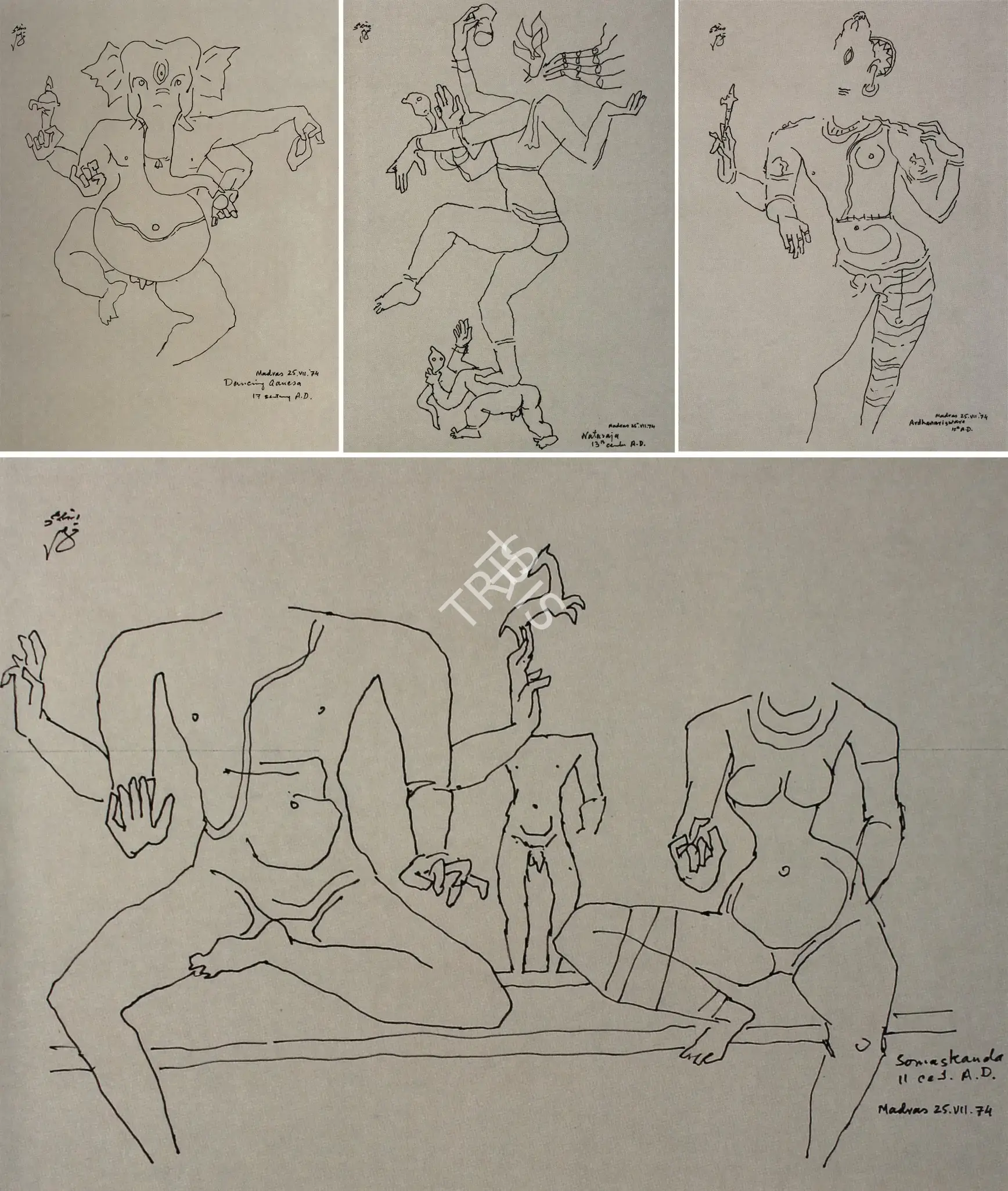 Husain, M.F. (Artist). Untitled, 1974 | Drawing
