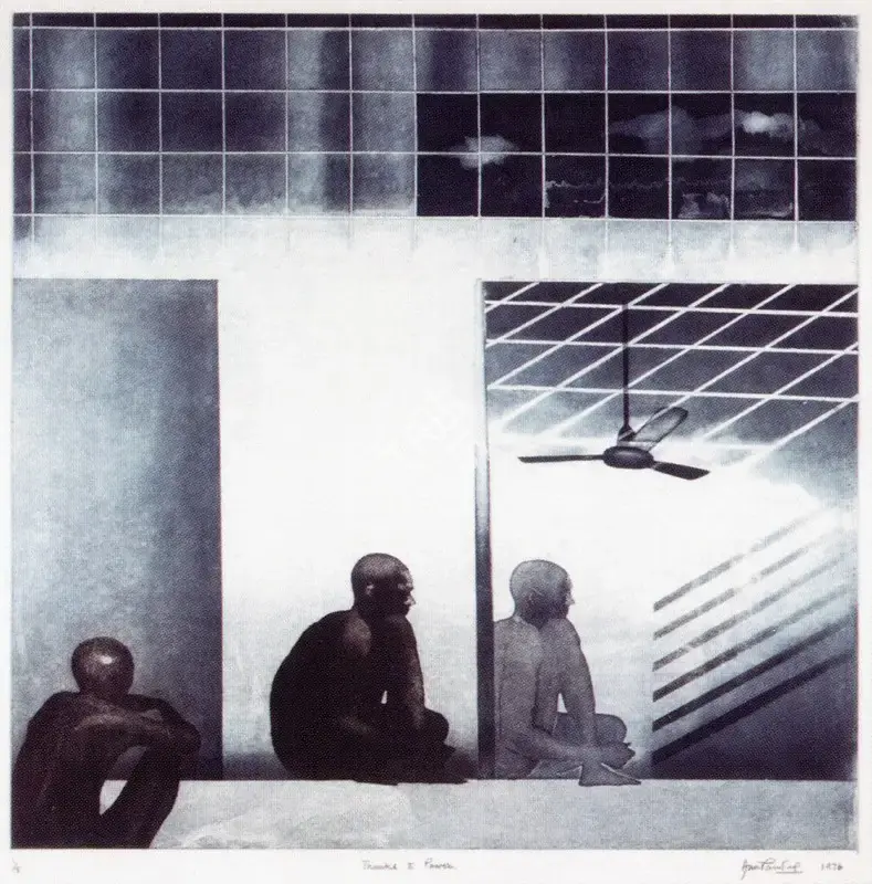 Sud, Anupam (Artist). Thanks to Power. Etching on Paper, 1976 | Marg, December 2022 - March 2023 | Graphic Art | FineArts | 00675292