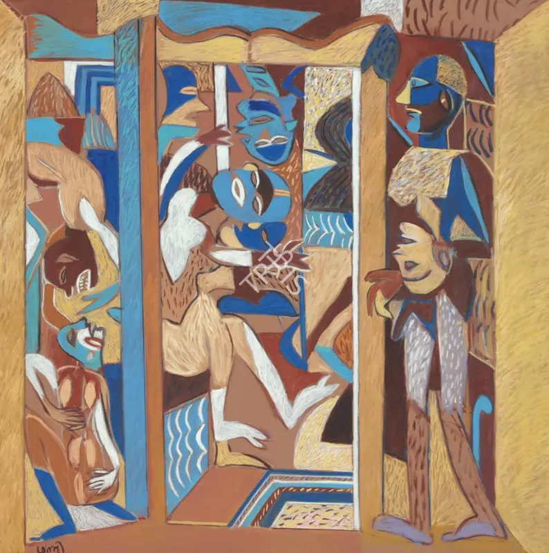 Subramanyan, K.G. (Artist). The Wardrobe Mirror, 2002 | Painting