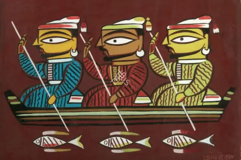 Roy, Jamini (Artist). Boatmen, n.d. | Painting