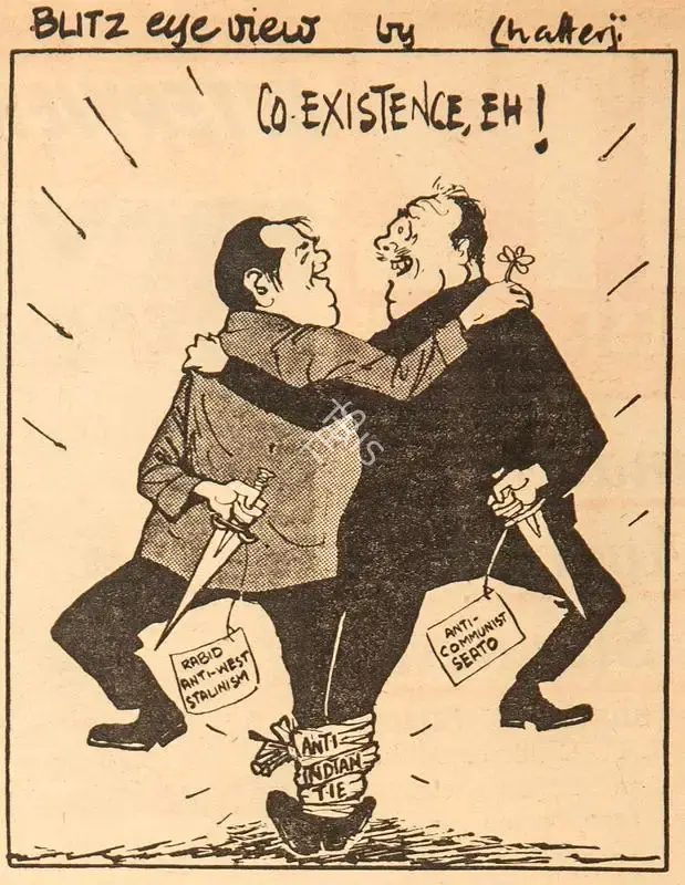 Chatterjee, Basu (Cartoonist). Co-Existence, Eh !, 1962 | Cartoons