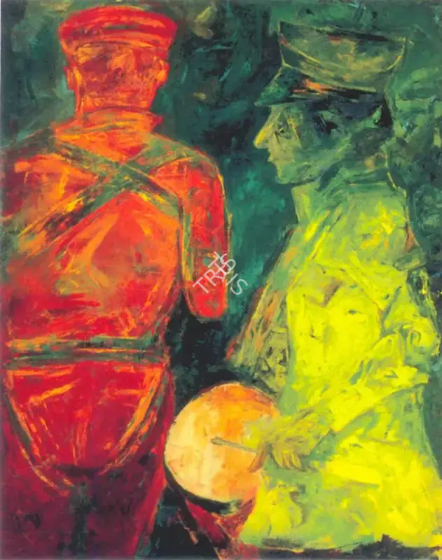 Khanna, Krishen (Artist). Band Players, 1989 | Painting