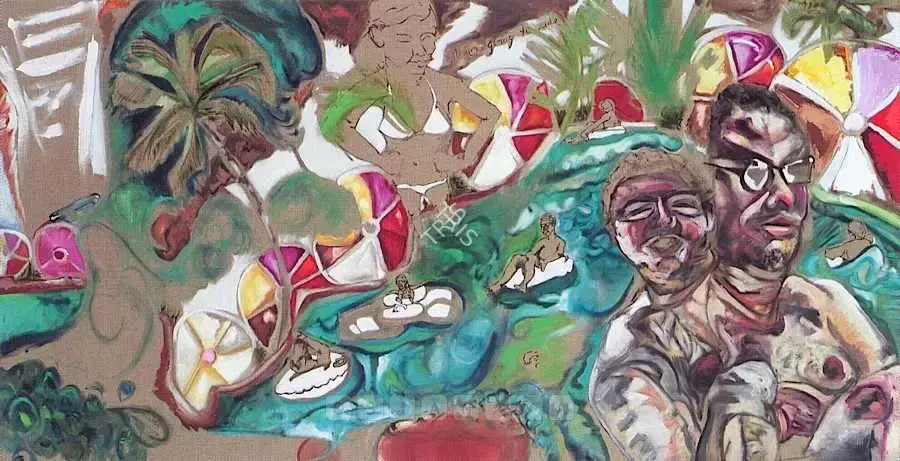 Singh, Schandra (Artist). Beach Ball, 2006 | Painting