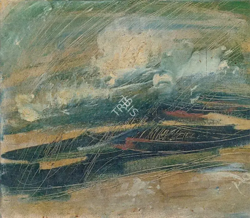 Mookherjea, Sailoz (Artist). Boats, n.d. | Painting