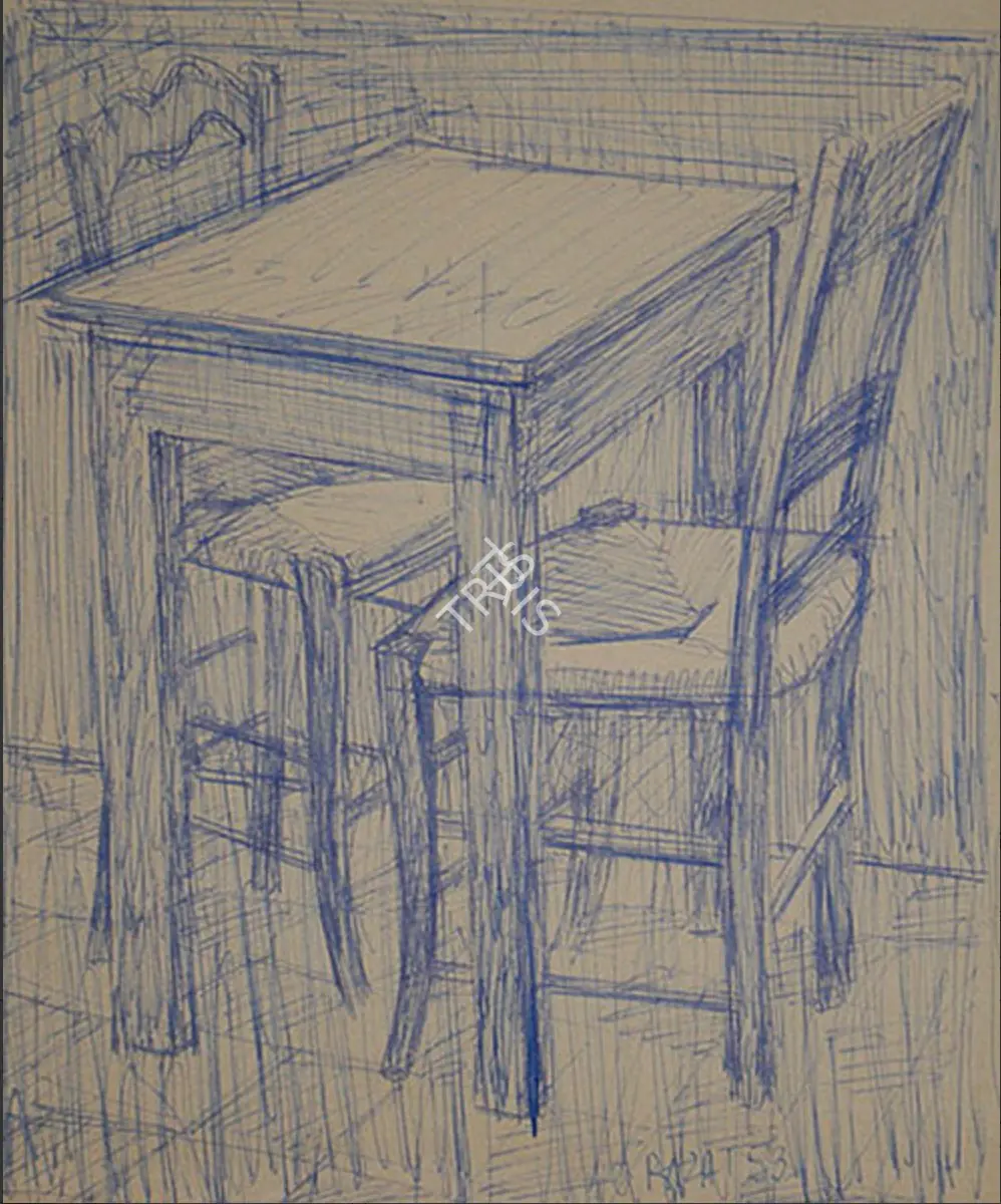 Raza, S.H. (Artist). Untitled, 1953 | Drawing