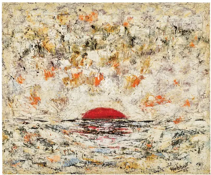 Hebbar, K.K. (Artist). Untitled (Sunset). Oil on canvas, 1965 | Painting  | 00867756