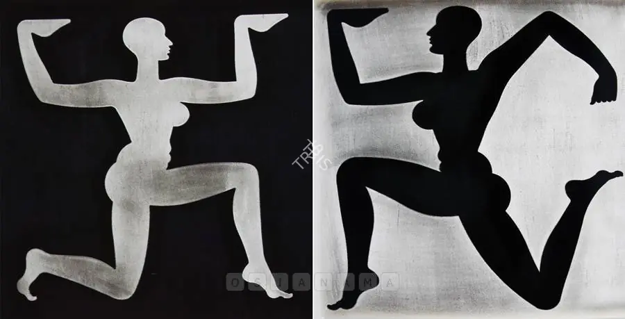 Mistry, Dhruva (Artist). Spatial Diagram B; Spatial Diagram Female B, 2005-2006 | Painting