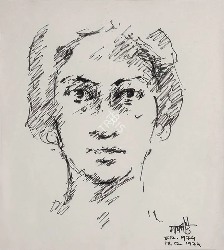 Gaitonde, V.S. (Artist). Untitled. Ink on paper, 1974 | Drawing  | 00866647