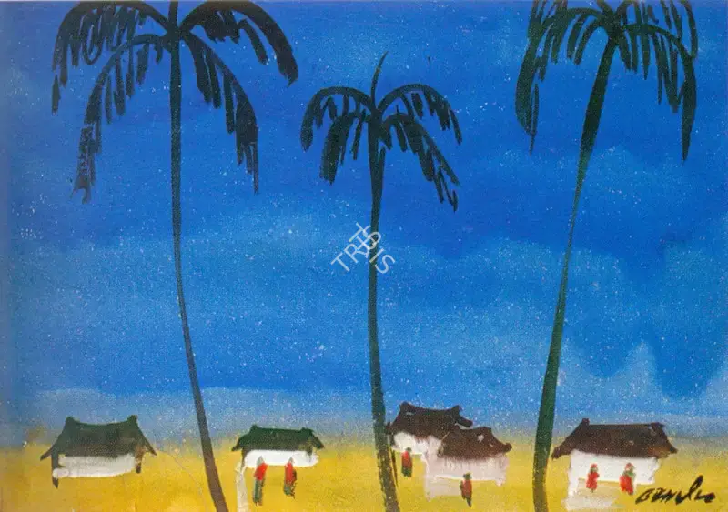 Ghose, Gopal (Artist). On the Shore, n.d. | Painting