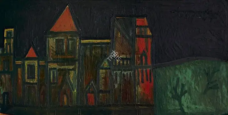 Souza, F.N. (Artist). Manor House, 1957 | Painting