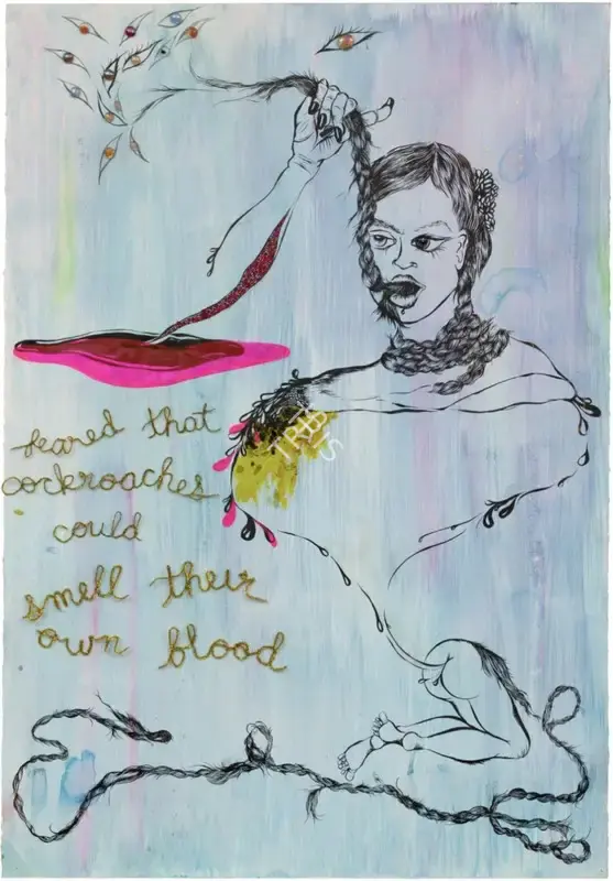 Ganesh, Chitra (Artist). Untitled. Mixed media on paper pasted on mount board, n.d. | Painting | EconomicsArt | 00870170