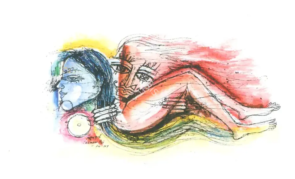Sagara, Piraji (Artist). Fisherman, 1971 | Painting