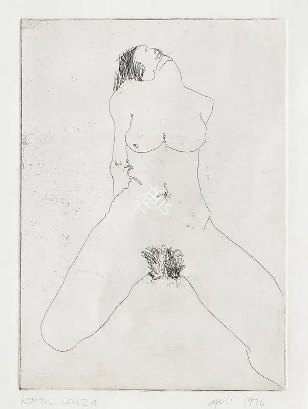 Souza, Karen (Artist). Untitled (Nude). Etching on wove paper, 1976 | Graphic Art | FineArts | 00547691