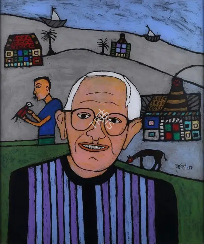 Parekh, Madhavi (Artist). Portrait of Bhupen Khakhar, 2017 | Painting