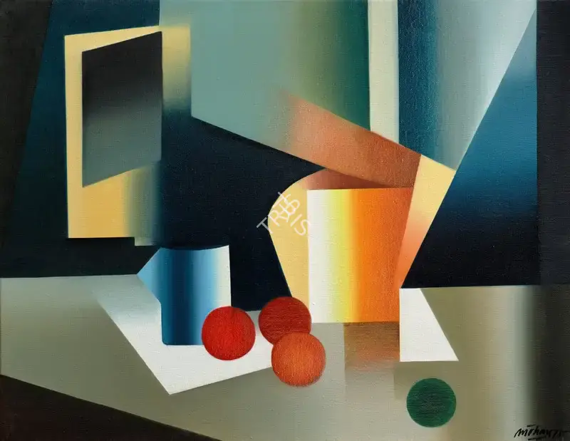 Sharma, Mohan (Artist). Still Life. Oil on canvas, 1975 | Painting | EconomicsArt | 00872826