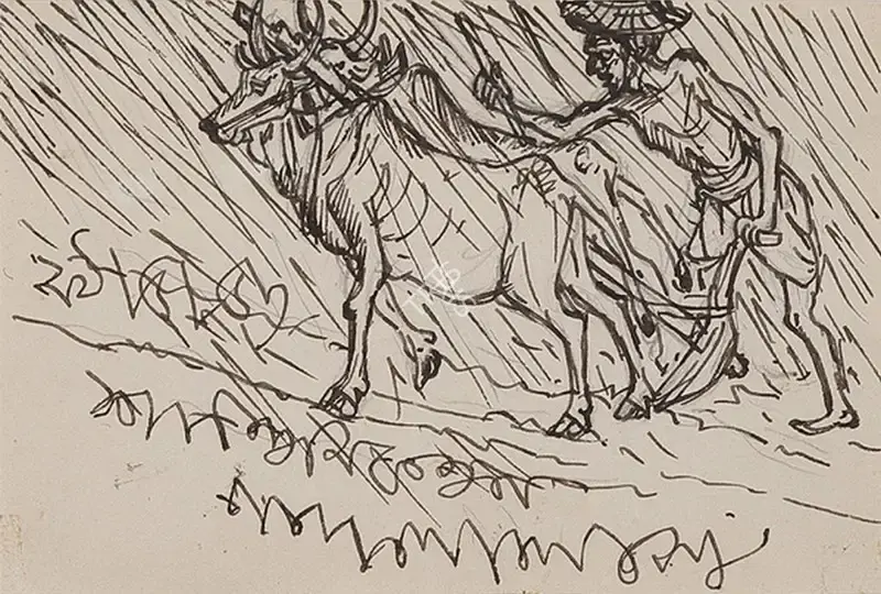 Bose, Nandalal (Artist). Untitled, n.d. | Drawing