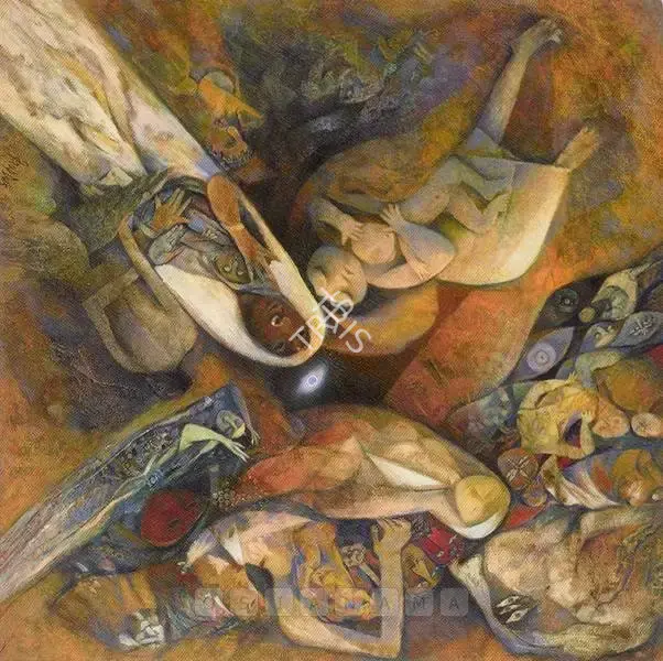Das, Arup (Artist). Between The Earth And Astral. Oil on canvas, n.d. | Painting | FineArts | 00576110