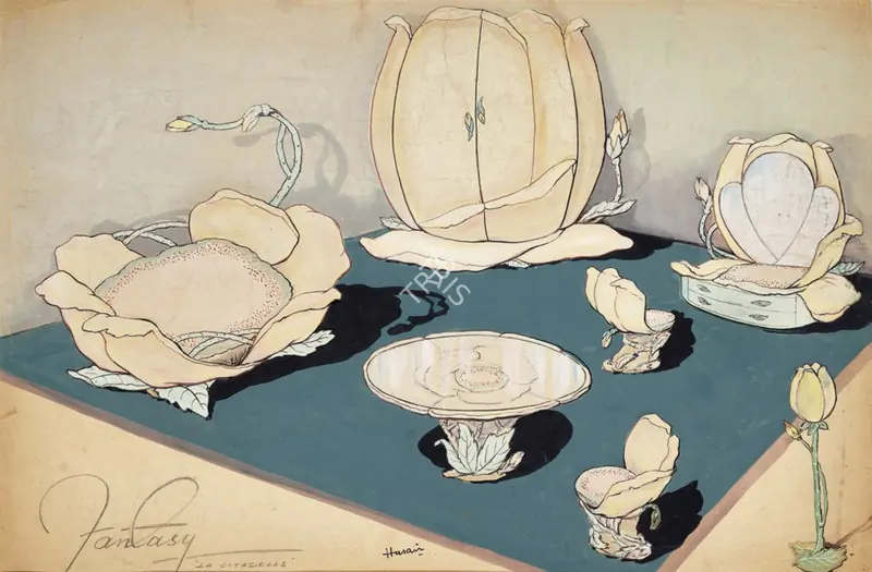 Husain, M.F. (Artist). Fantasy. Watercolour on paper, c.1946 | Painting | FineArts | 00603720