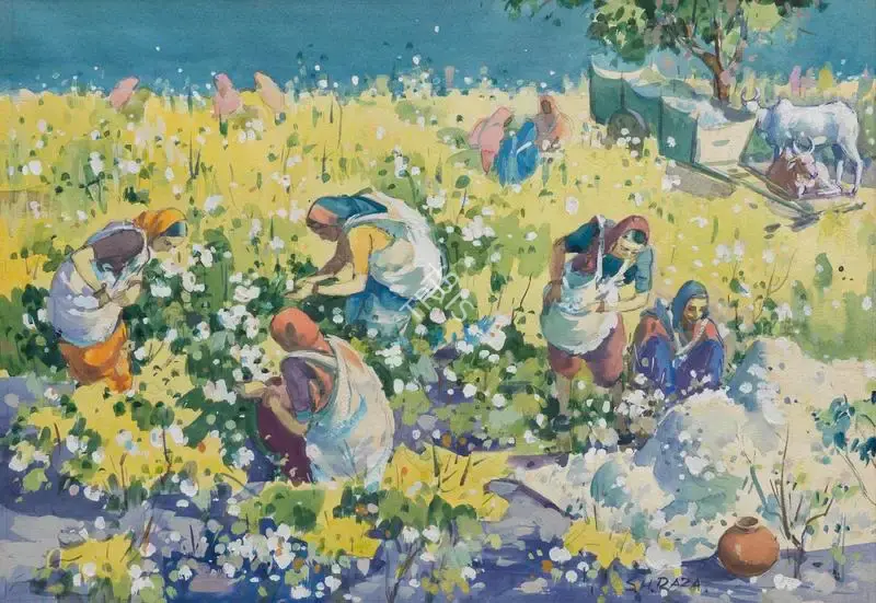 Raza, S.H. (Artist). The Field, n.d. | Painting