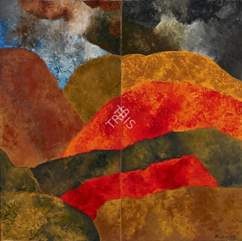 Padamsee, Akbar (Artist). Metascape - Mirror Image. Oil on canvas, 2004 | Painting | FineArts | 00642518