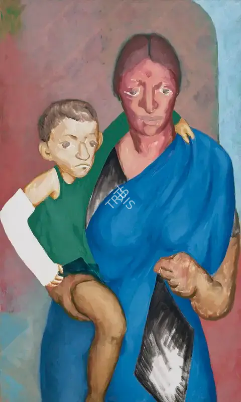 Patwardhan, Sudhir (Artist). Mother and Child, 1989 | Painting
