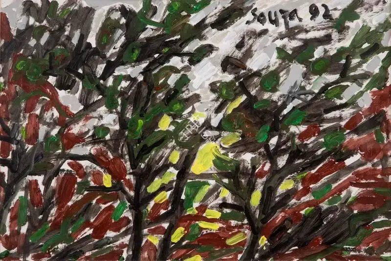 Souza, F.N. (Artist). Untitled (Landscape), 1992 | Painting