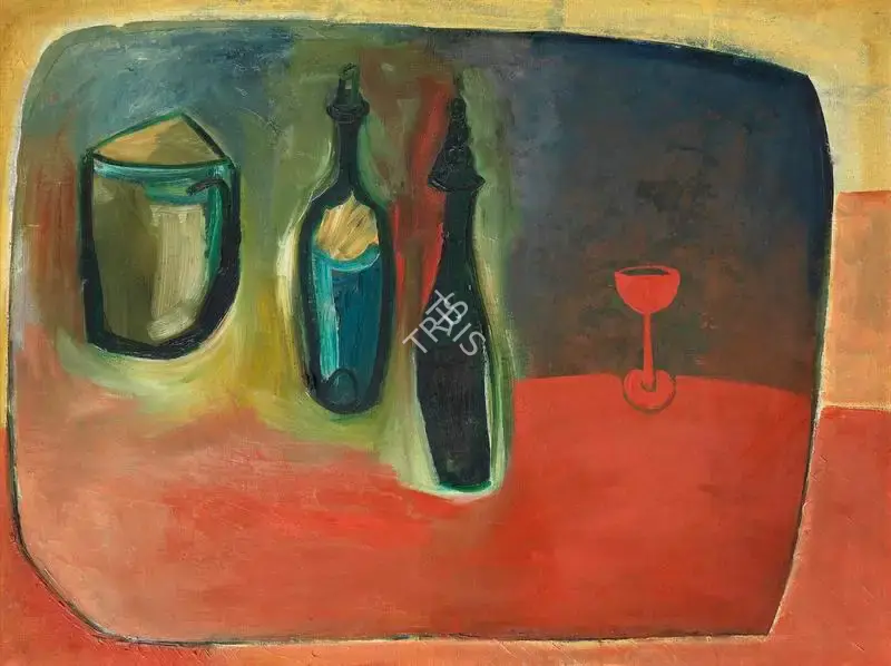 Bakre, S.K. (Artist). Still Life with Chalice, 1968 | Painting