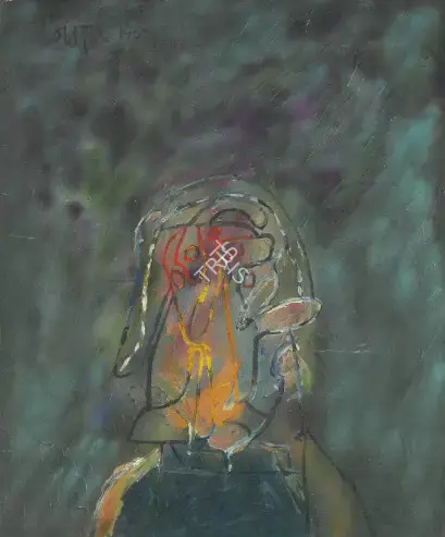 Souza, F.N. (Artist). Portrait Of Dante, 1968 | Painting