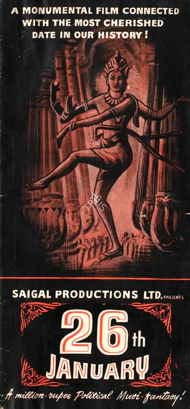 Saigal, Ramesh (Director), 26th January, 1956 | Song-Synopsis Booklet | CinemaEducation | 00862618