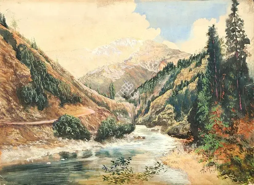 Rahiman, Abalal (Artist). Landscape, n.d. | Painting