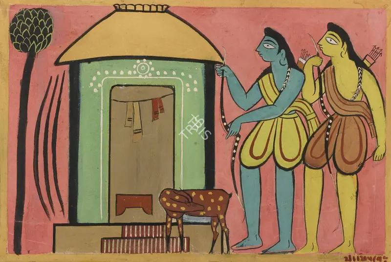 Roy, Jamini (Artist). Untitled (Rama and Lakshmana), n.d. | Painting