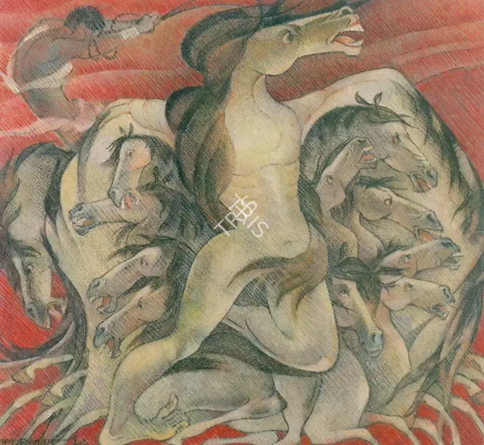 Chakladhar, Amol (Artist). Horses, n.d. | Painting