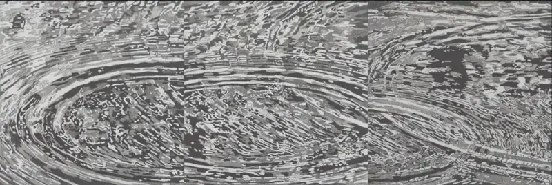 Nayar, Parvathi (Artist). Ripple I, II, III. Graphite on linen, n.d. | Graphic Art | FineArts | 00603255